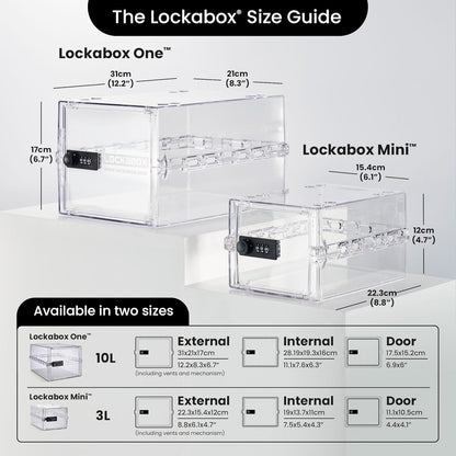 Lockabox One Storage Box 10L Crystal