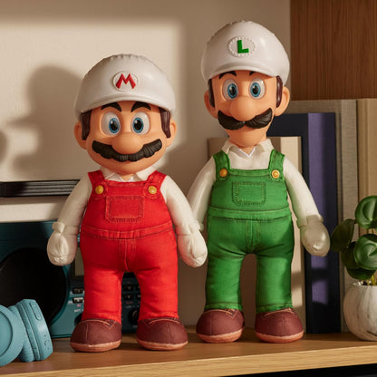 „Super Mario Galaxy“-Film: Bewegliches „Fire Mario“-Plüschtier, 35 cm, offiziell lizenziert von Jakks Pacific, Stofftier mit beweglichem Kopf, Nintendo-Sammlerstück, ab 3 Jahren