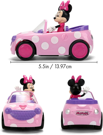 Jada - Disney Minnie RC Roadster 1:32 - Minnie Mouse Radio Controlled Car with Remote Control, Official Disney Design, 9336833314R00, +3 Years