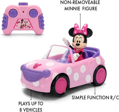 Jada - Disney Minnie RC Roadster 1:32 - Minnie Mouse Radio Controlled Car with Remote Control, Official Disney Design, 9336833314R00, +3 Years