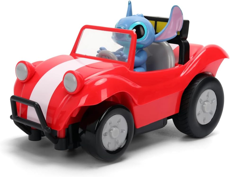 Jada Toys Disney Stitch RC Stitch Buggy (14 cm) - Remote Controlled Car with 2.4 GHz, 1 Channel Control, Toy for Fans and Children from 2 Years, Includes Remote Control