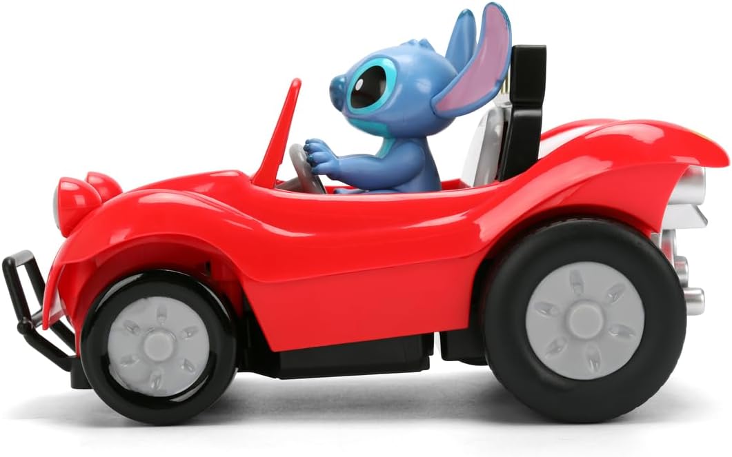 Jada Toys Disney Stitch RC Stitch Buggy (14 cm) - Remote Controlled Car with 2.4 GHz, 1 Channel Control, Toy for Fans and Children from 2 Years, Includes Remote Control