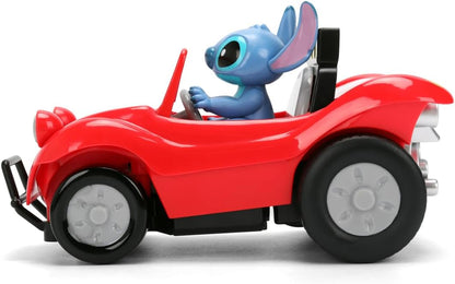 Jada Toys Disney Stitch RC Stitch Buggy (14 cm) - Remote Controlled Car with 2.4 GHz, 1 Channel Control, Toy for Fans and Children from 2 Years, Includes Remote Control