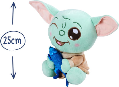 Simba official Disney The Mandalorian Movie Grogu with Lizard, 25cm plush soft toy fan favourite