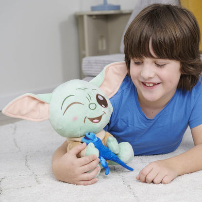 Simba official Disney The Mandalorian Movie Grogu with Lizard, 25cm plush soft toy fan favourite