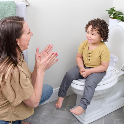 Ingenuity, Flip & Sit Potty, Asiento Semipermanente, Fácil Instalación, Para Mayores de 18 Meses