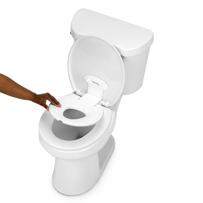 Ingenuity, Flip & Sit Potty, Asiento Semipermanente, Fácil Instalación, Para Mayores de 18 Meses