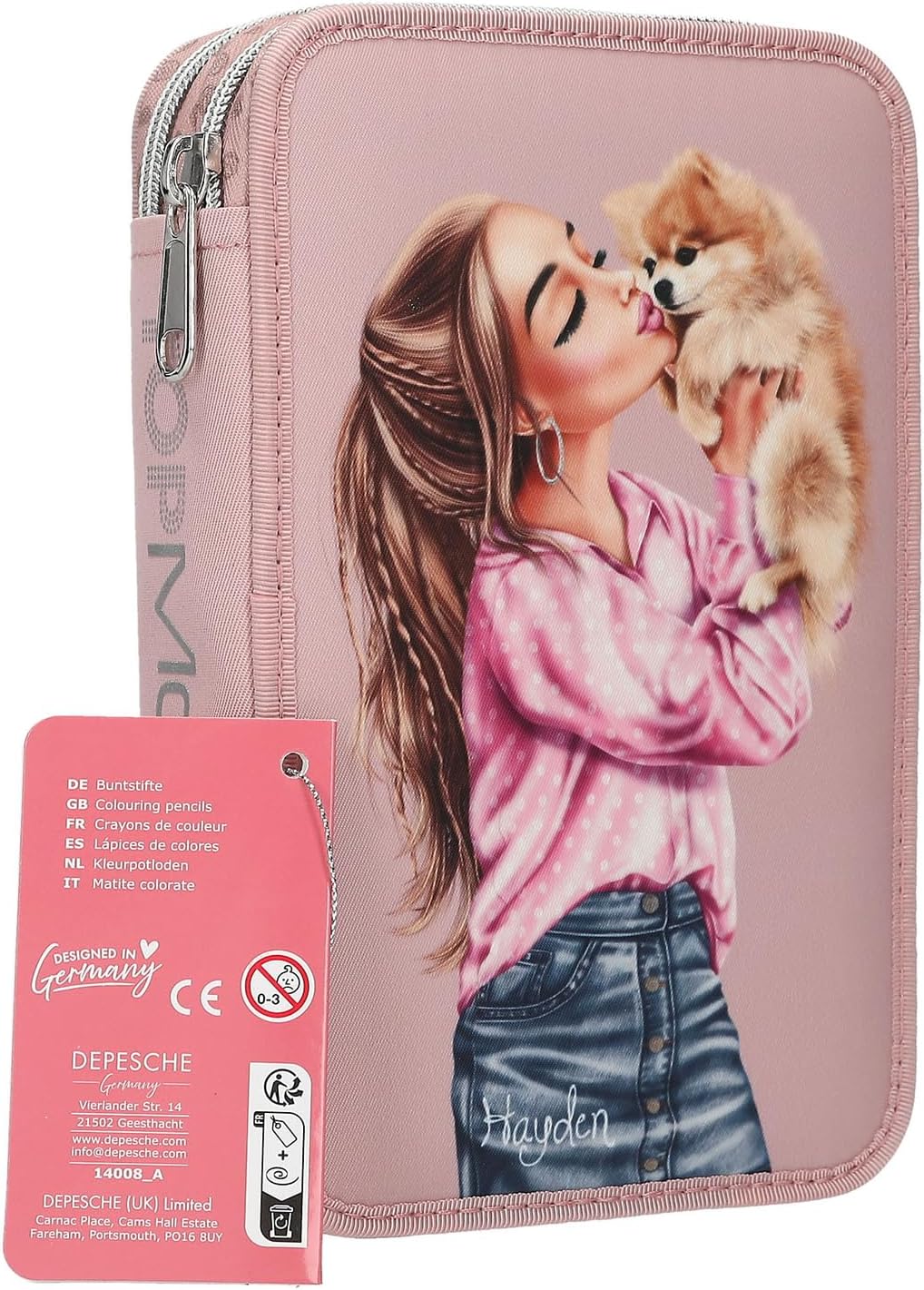 Topmodel - Double Pencil Case Dots - RosT