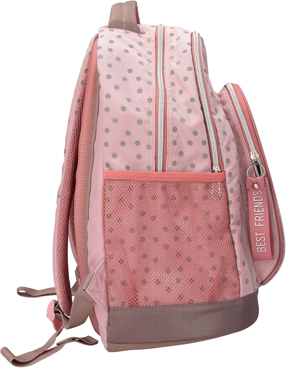 Topmodel - School Backpack Dots - RosT With Grey Dots