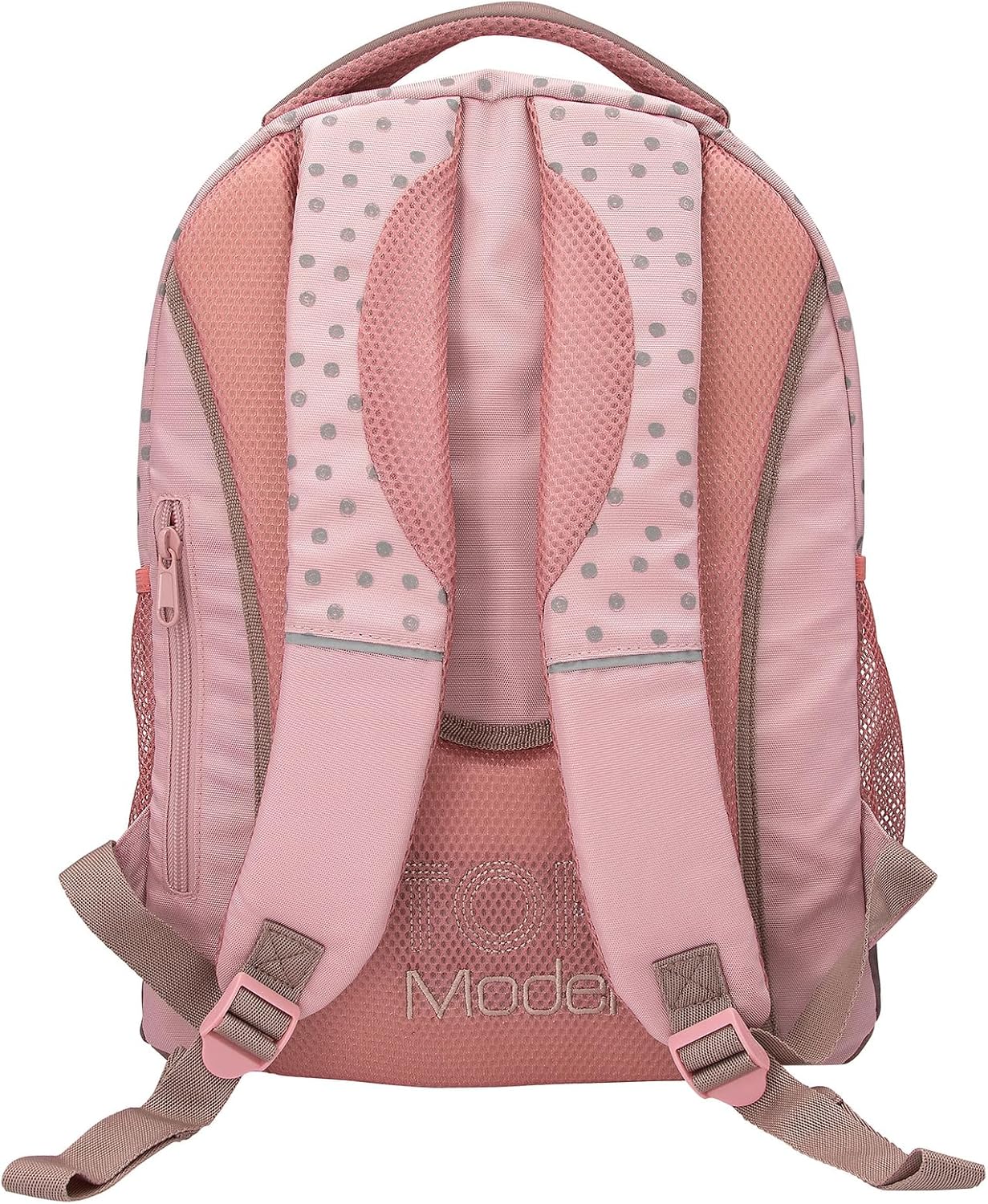 Topmodel - School Backpack Dots - RosT With Grey Dots
