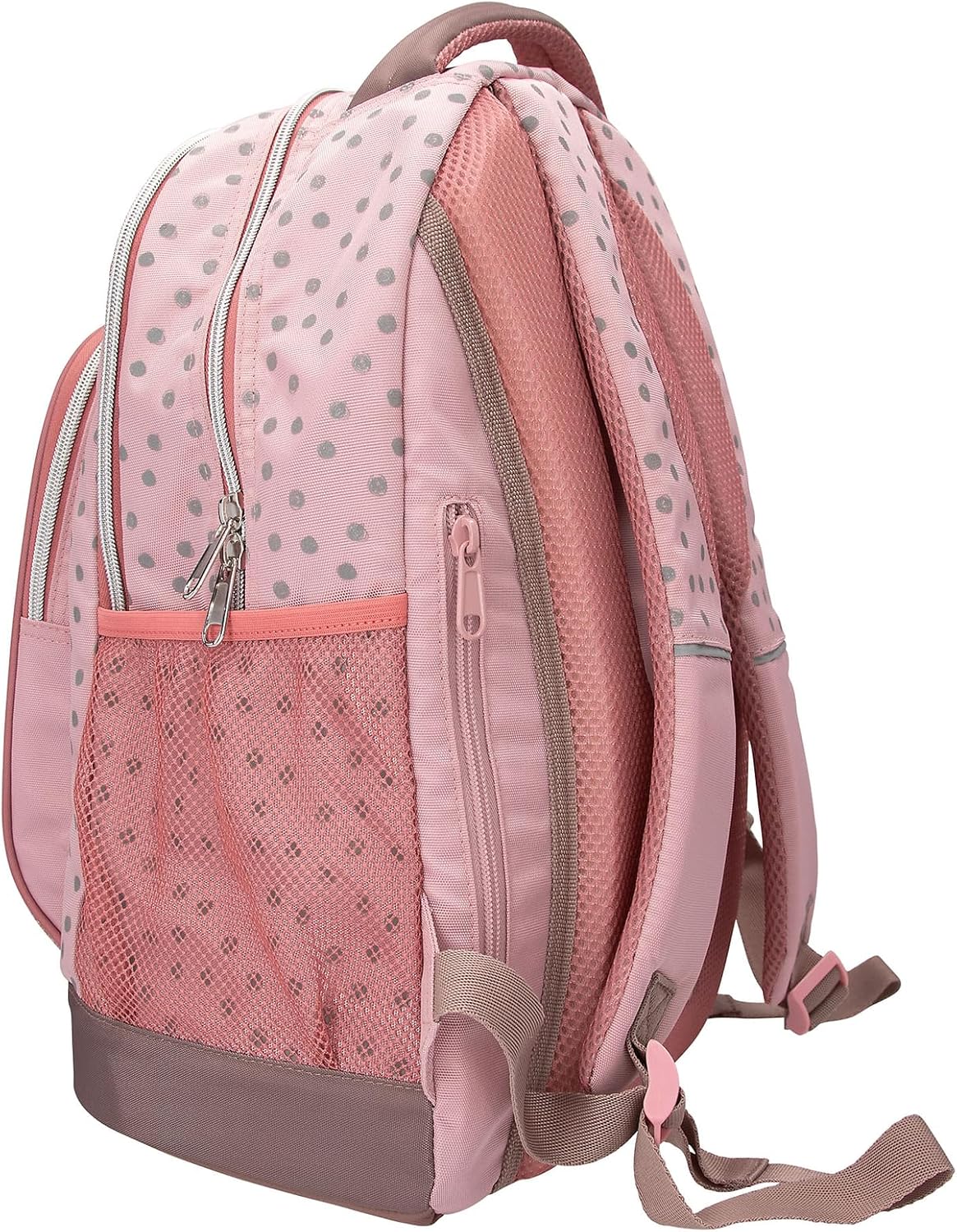 Topmodel - School Backpack Dots - RosT With Grey Dots