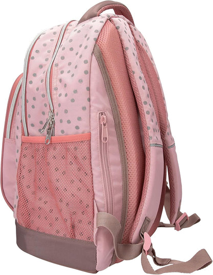 Topmodel - School Backpack Dots - RosT With Grey Dots