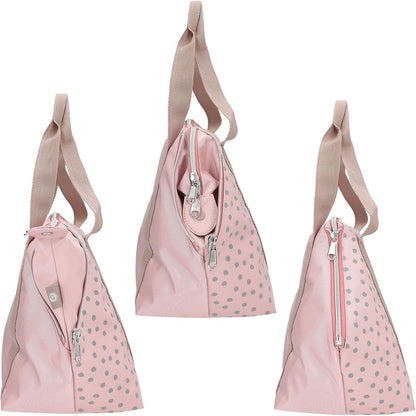 Depesche 14014 TOPModel Dots Sports Bag in Pink with Model Motif and Dots Pattern Bag with Handle and Inner Compartment
