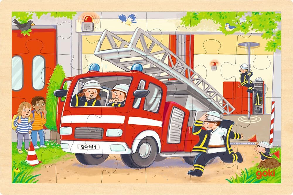 Goki - Puzzle Helicopter / Fire Engine (57301)