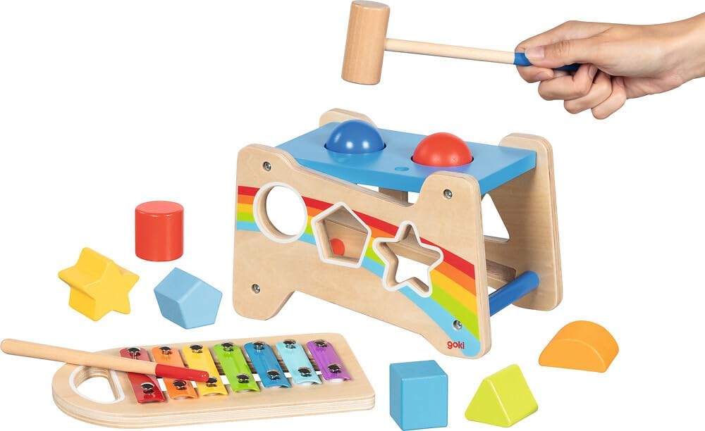 Goki - Hammer Bench With Xylophone And Sorting Function (58304)