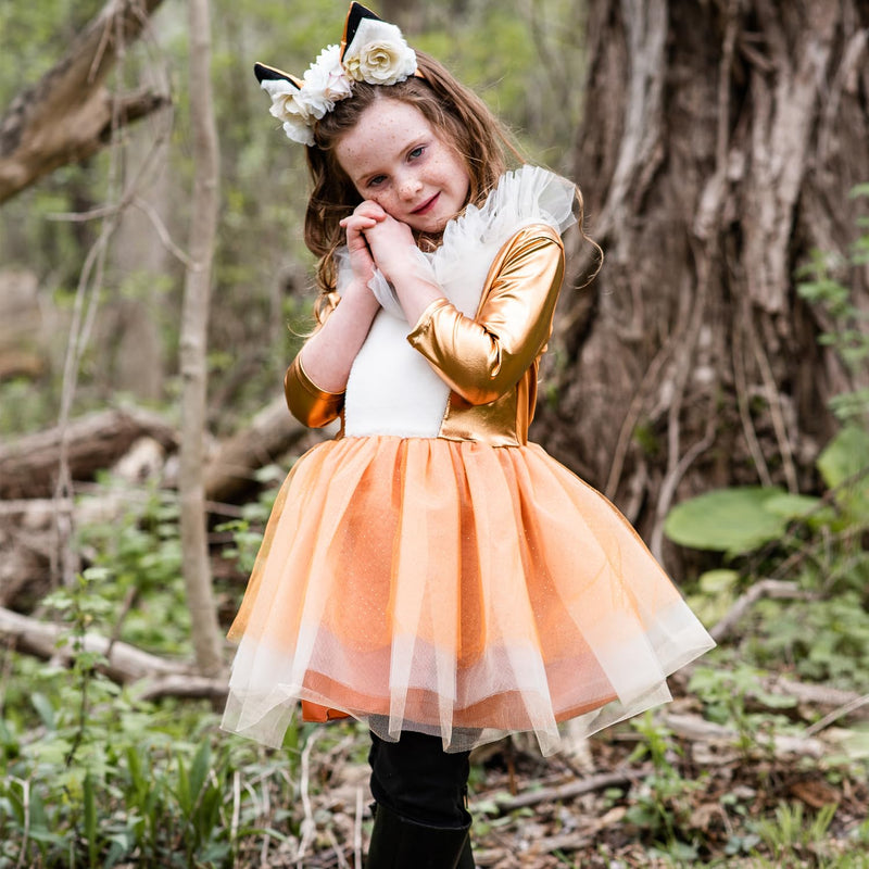 Great Pretenders - Woodland Fox Dress w/HB, maat US 3-4 mutsen, maskers en accessoires voor feestjes, meerkleurig, effen (31673