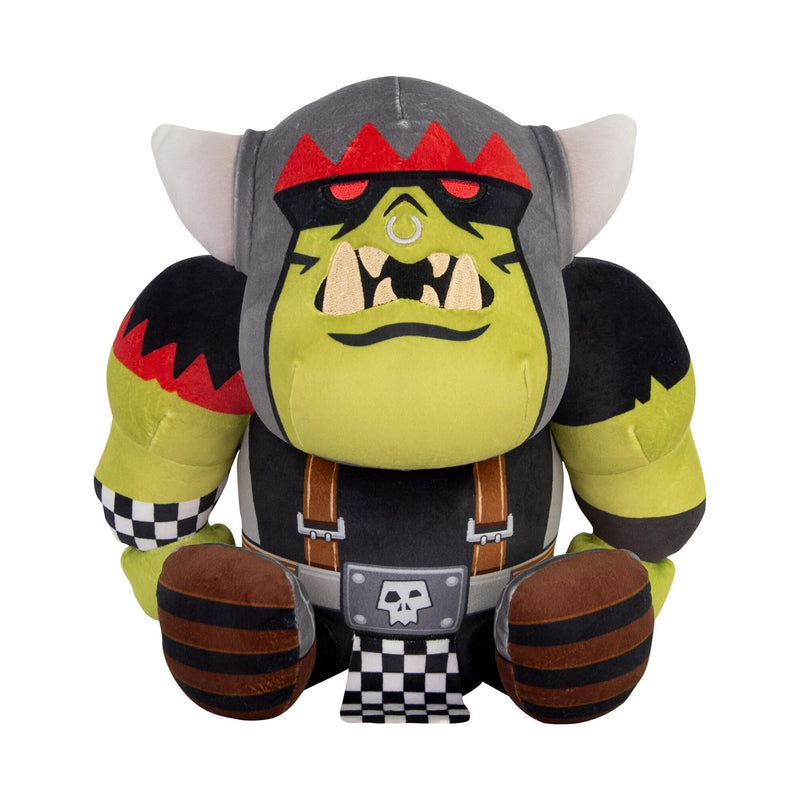 Warhammer 40,000 Goff Ork Boy Mega Plush by Club Mocchi Mocchi, 13 Inch Collectable Soft Toy, Squishy Ork Clan Warrior, Gaming Room Decor, Officially Licensed Warhammer Plush for Teens and Adult Fans