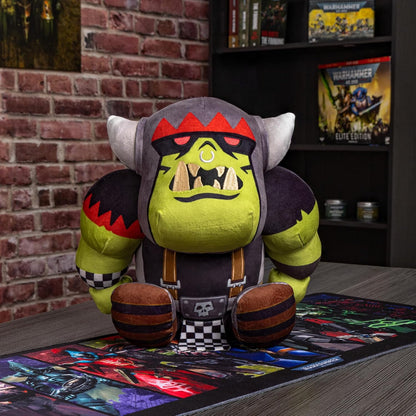 Warhammer 40,000 Goff Ork Boy Mega Plush by Club Mocchi Mocchi, 13 Inch Collectable Soft Toy, Squishy Ork Clan Warrior, Gaming Room Decor, Officially Licensed Warhammer Plush for Teens and Adult Fans