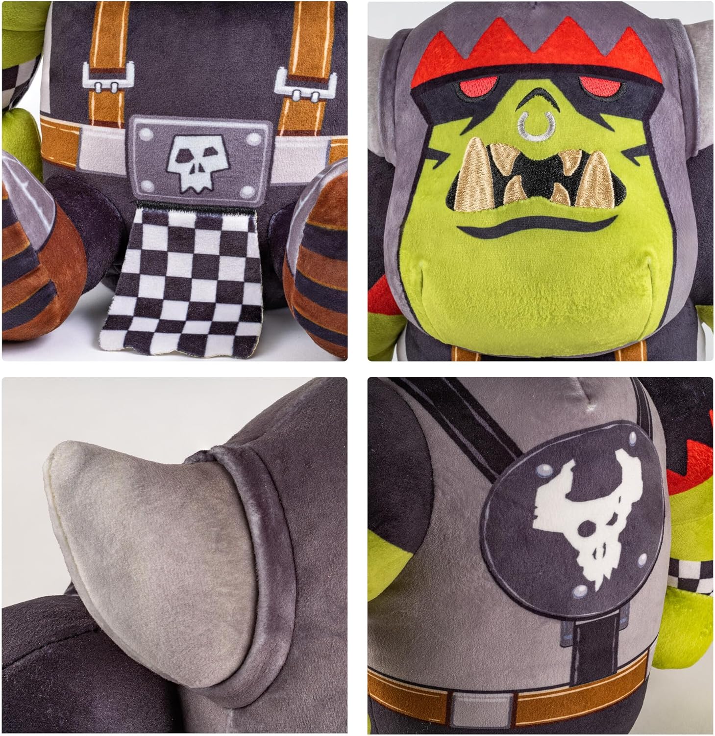 Warhammer 40,000 Goff Ork Boy Mega Plush by Club Mocchi Mocchi, 13 Inch Collectable Soft Toy, Squishy Ork Clan Warrior, Gaming Room Decor, Officially Licensed Warhammer Plush for Teens and Adult Fans