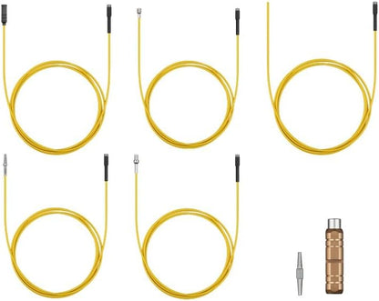 Topeak Internes Kabelführungs-Set 5-TLG, Aluminium/Stahl/Composite, Schwarz/Gelb, 5 Verschiedene Kabel, kompakt 12,6x12x3,9 cm, 15400213