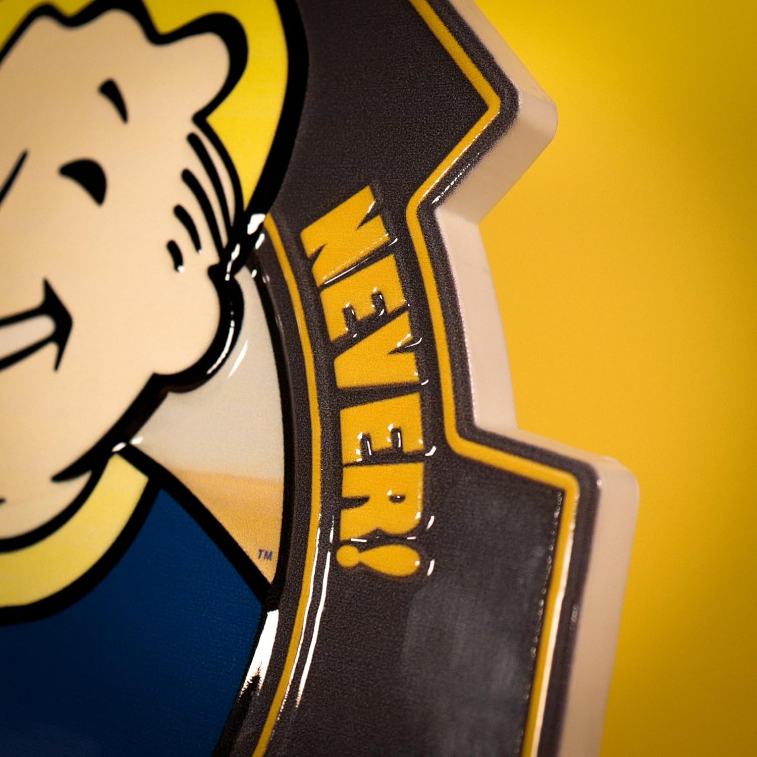Fallout Vault Boy Kunstharz-Plakette, 200 x 198 mm, Sammlerstück mit Ständer und Wandhaken
