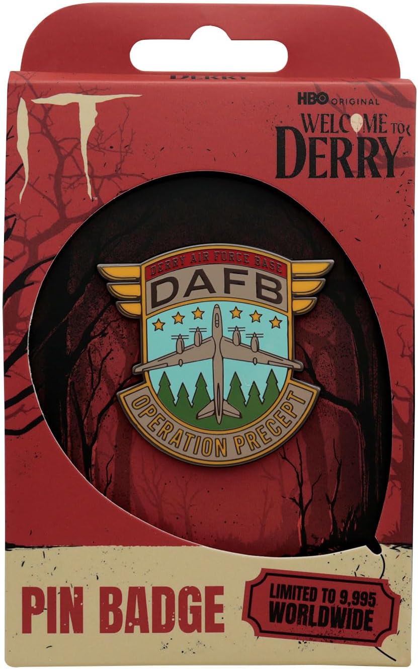 IT: Welcome to Derry DAFB Pin Badge - Limited Edition Collectible Emaille Pin - Individuell nummeriert - Offiziell lizenziertes Horror-Merchandise-Produkt