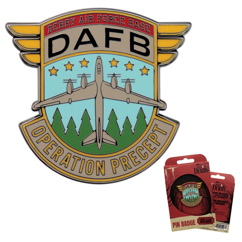 IT: Welcome to Derry DAFB Pin Badge - Limited Edition Collectible Emaille Pin - Individuell nummeriert - Offiziell lizenziertes Horror-Merchandise-Produkt