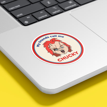 Chucky Tech Aufkleber-Set – 4 wiederverwendbare Vinylbögen mit über 35 Horror-Aufklebern mit Kinderspiel-Icons für Laptop, Telefon, Konsole und Wasserflasche Dekoration