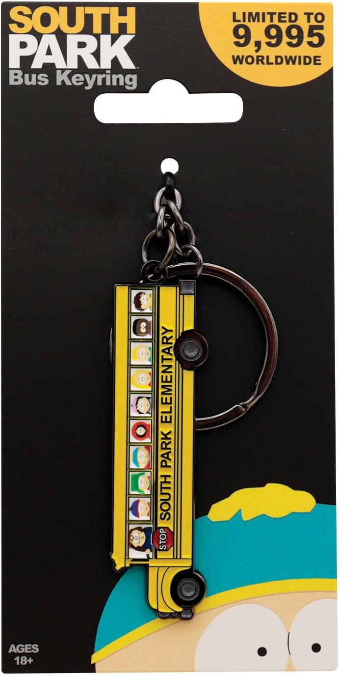 FaNaTtik South Park Limited Edition School Bus Keyring – Individually Numbered Collectible - Metal (70 x 19mm