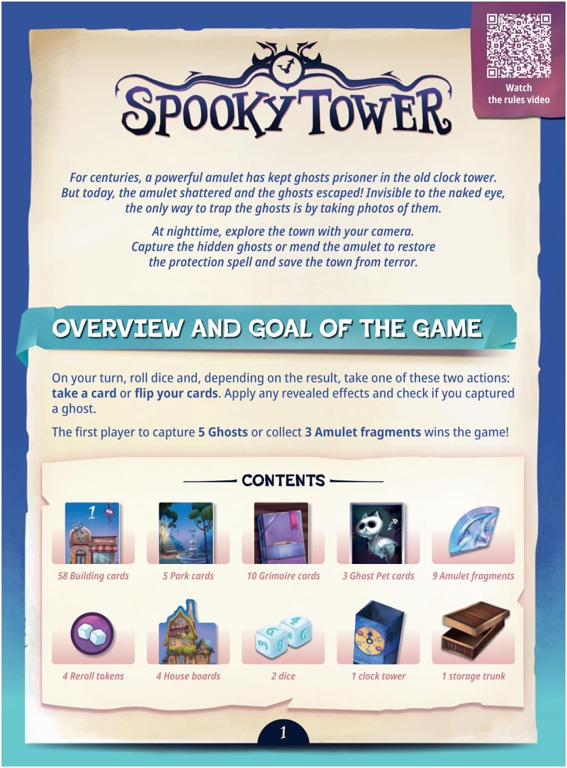 Asmodee | Spooky Tower | Board Game | Ages 8+ | 2-5 Players | 15 Minutes Playing Time
