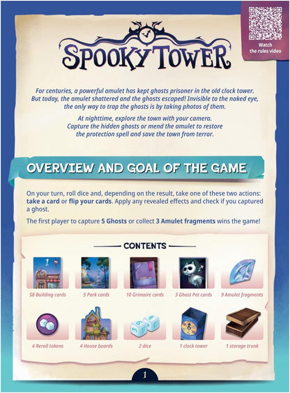 Asmodee | Spooky Tower | Board Game | Ages 8+ | 2-5 Players | 15 Minutes Playing Time