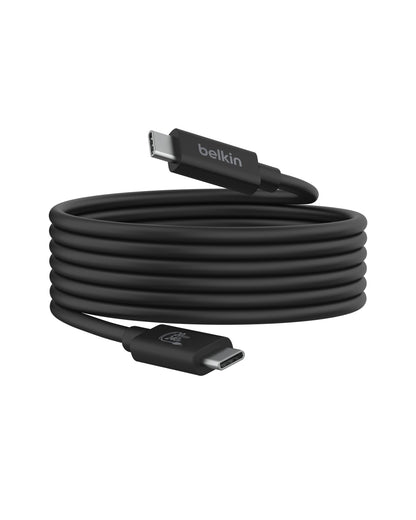 Belkin Connect USB4-Kabel, 2-m-Ladekabel, USB-C-auf-USB-C-Kabel mit 240-W-Power Delivery, 20 Gbit/s – USB4-konformes Ladekabel, kompatibel mit Geräten wie MacBook, Windows-Laptops und Chromebook