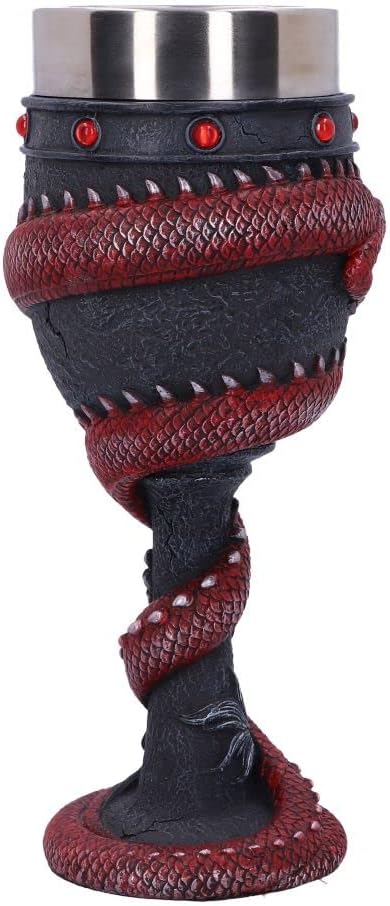 Nemesis Now B5882V2, Calice Dragon Coil, Rosso, 20cm
