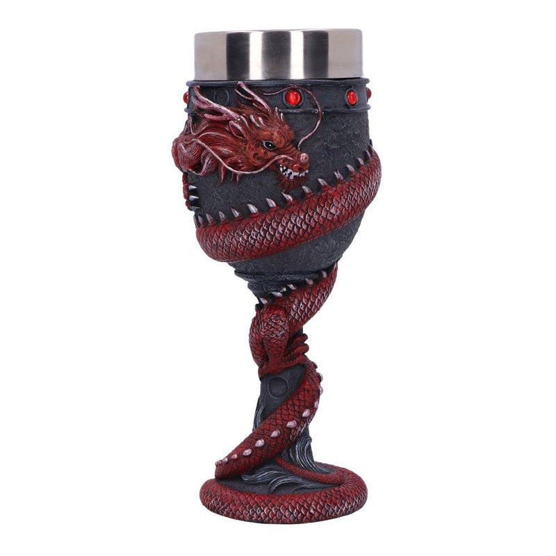 Nemesis Now B5882V2, Calice Dragon Coil, Rosso, 20cm