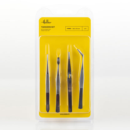 Heller 99023 pincet set (4 stuks