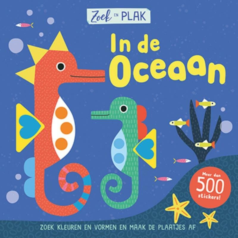 Zoek en plak - In de oceaan: zoek kleuren en vormen en maak de plaatjes af
