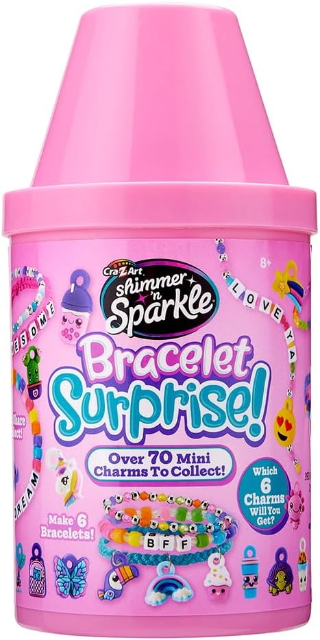 Cra-Z-Art Shimmer 'n Sparkle Surprise Bracelet Making, DIY Friendship Bead Bracelets, Styles & Colors May Vary