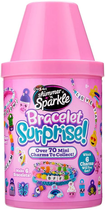 Cra-Z-Art Shimmer 'n Sparkle Surprise Bracelet Making, DIY Friendship Bead Bracelets, Styles & Colors May Vary