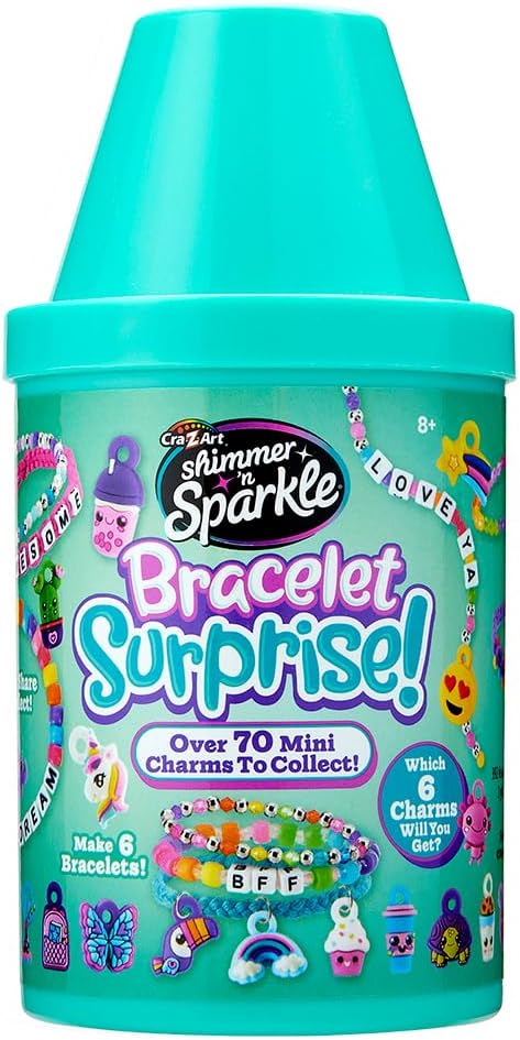 Cra-Z-Art Shimmer 'n Sparkle Surprise Bracelet Making, DIY Friendship Bead Bracelets, Styles & Colors May Vary
