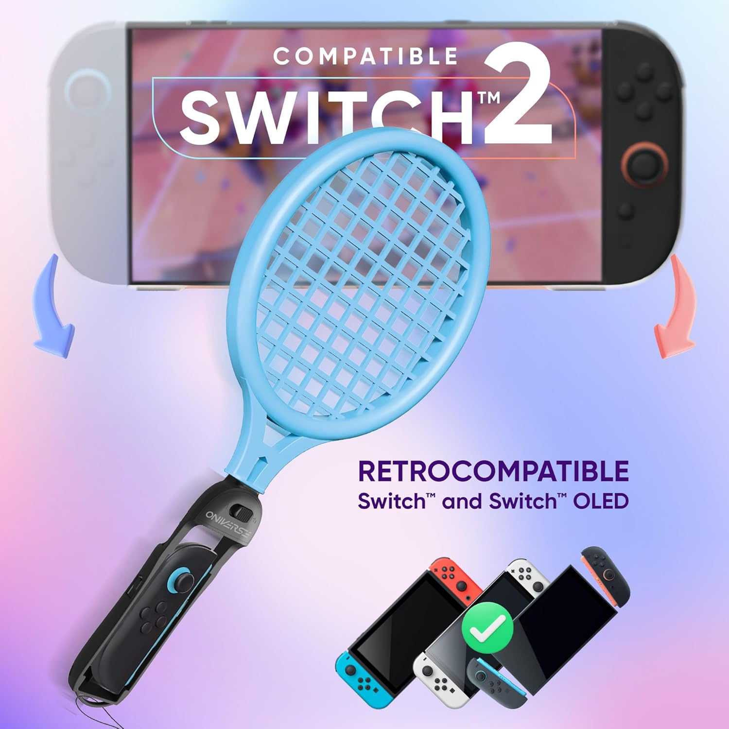 Oniverse - Nsw2 Tennis Kit Pack Of 2 Rackets - Orange/Blue