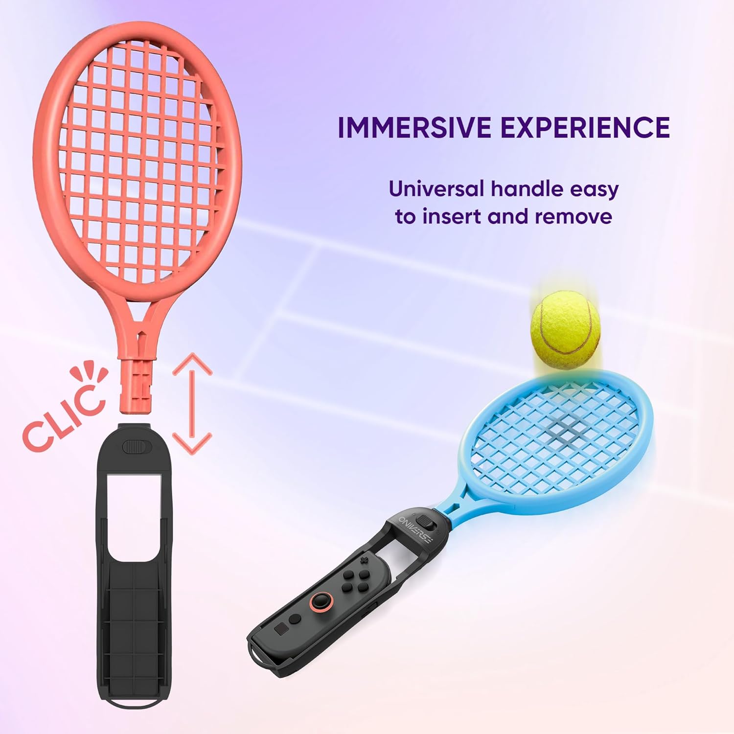 Oniverse - Nsw2 Tennis Kit Pack Of 2 Rackets - Orange/Blue