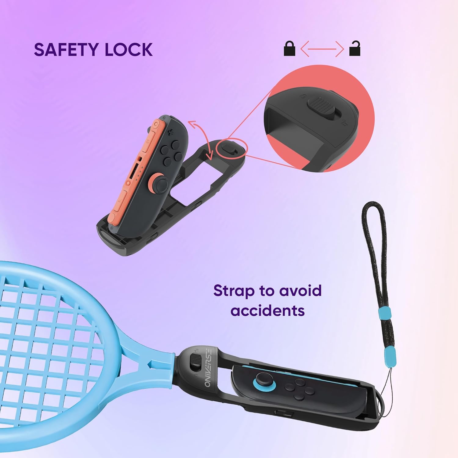 Oniverse - Nsw2 Tennis Kit Pack Of 2 Rackets - Orange/Blue