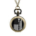 Badminton with American Flag Alloy Clock Vintage Pocket Watch Cute Hang Watches Pendent Necklace