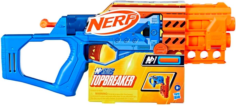 NERF N Series Topbreaker Launcher 4 Official N1 Darts Only Compatible with N1 Launcher Open to Reload Gift for Kids 8 Years