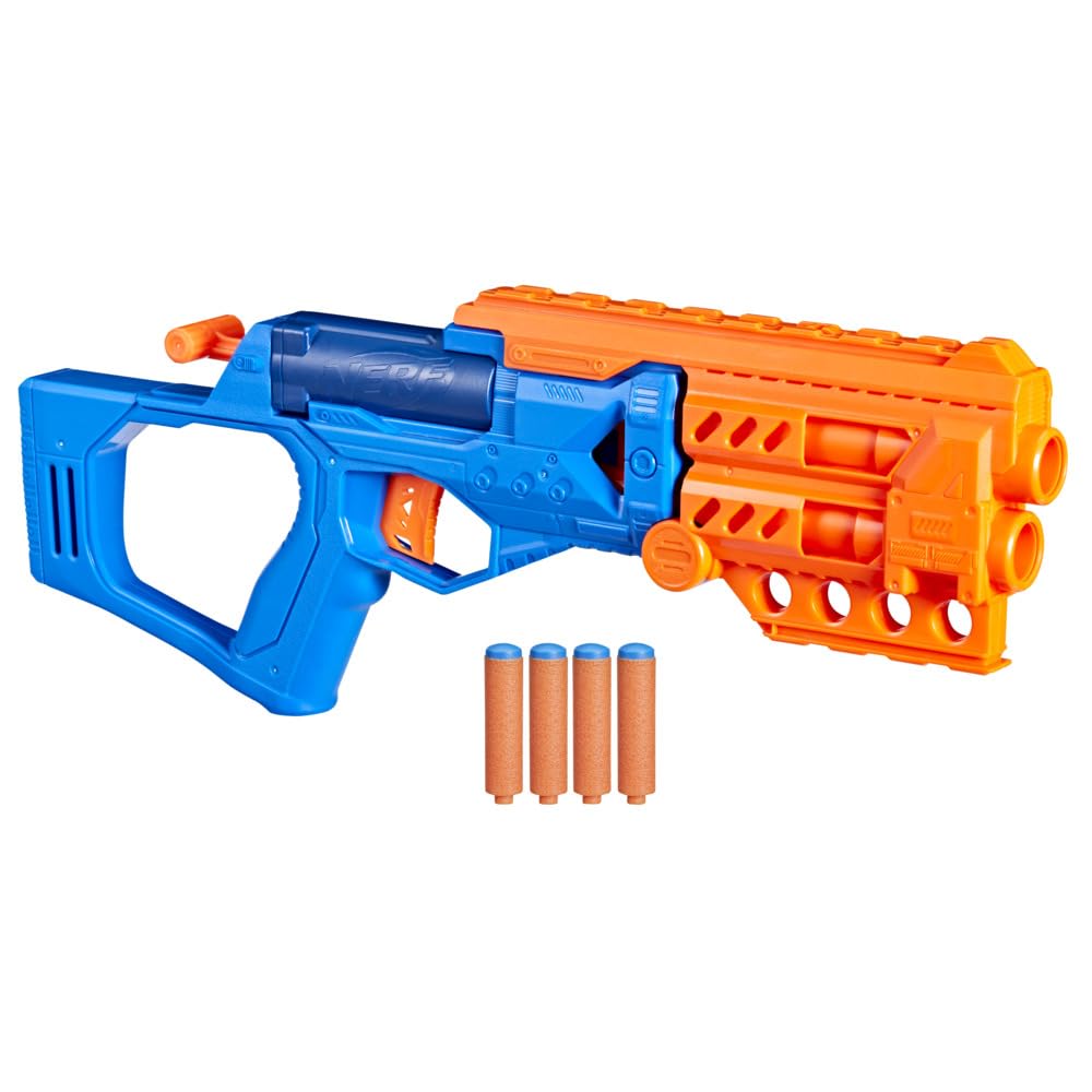 NERF N Series Topbreaker Launcher 4 Official N1 Darts Only Compatible with N1 Launcher Open to Reload Gift for Kids 8 Years