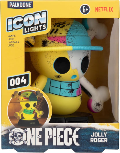 Paladone One Piece Jolly Roger Icon Light – 11cm Skull‑and‑Hat Character Lamp – Netflix Bedroom or Desk Light