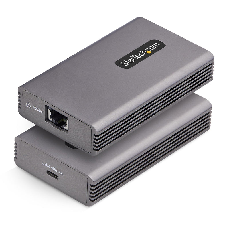 StarTech Adattatore USB4 a Ethernet 10GbE, Scheda di Rete Esterna Compatibile Thunderbolt 3/4 / 5, NIC 10/5/2.5/1 Gbps /100Mbps, Windows/Mac, TAA