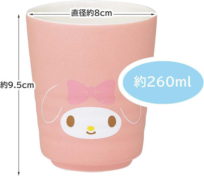 Skater CHYN2-A Yunomi Cup Pottery, 10 fl oz (260 ml), niedlich, Keramik, Yunomi Tea Cup, Sanrio, My Melody, Carino,