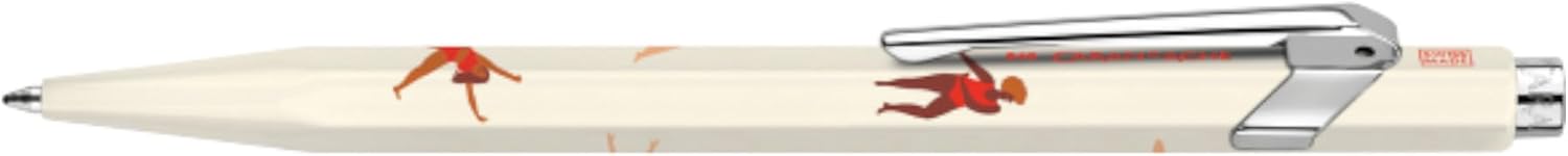 CARAN D'ACHE 849 Nina Cosford Ballpoint Pen Light Cream Aluminium Hexagonal Special Edition Swiss Made