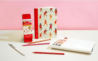 CARAN D'ACHE 849 Nina Cosford Ballpoint Pen Light Cream Aluminium Hexagonal Special Edition Swiss Made